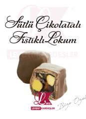 SÜTLÜ ÇİKOLATA KAPLI FISTIKLI LOKUM